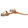 Патч-корд 4 пары, 2хRJ45, 1м, Кат.6, UTP, оранжевый, LSZH, Hyperline PC-LPT-UTP-RJ45-RJ45-C6-1M-LSZH-OR