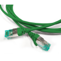 Патч-корд 4 пары, 2хRJ45, 1,5м, Кат.6a, S/FTP, зеленый, LSZH, Hyperline PC-LPT-SFTP-RJ45-RJ45-C6a-1.5M-LSZH-GN