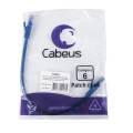 Патч-корд 4 пары, 2хRJ45, 0.3м, Кат.6, UTP, синий, LSZH, Cabeus PC-UTP-RJ45-Cat.6-0.3m-BL-LSZH