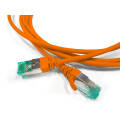 Патч-корд 4 пары, 2хRJ45, 2м, Кат.6а, S/FTP,оранжевый, LSZH, Hyperline PC-LPT-SFTP-RJ45-RJ45-C6a-2M-LSZH-OR