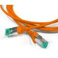 Патч-корд 4 пары, 2хRJ45, 1м, Кат.6a, S/FTP, оранжевый, LSZH, Hyperline PC-LPT-SFTP-RJ45-RJ45-C6a-1M-LSZH-OR