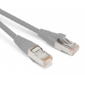 Патч-корд 4 пары, 2хRJ45, 2м, Кат.6a, SF/UTP, серый, LSZH, Hyperline PC-LPM-SFTP-RJ45-RJ45-C6a-2M-LSZH-GY