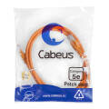 Патч-корд 4 пары, 2хRJ45, 1.5м, Кат.5e, UTP, оранжевый, LSZH, Cabeus PC-UTP-RJ45-Cat.5e-1.5m-OR-LSZH