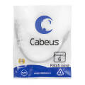 Патч-корд 4 пары, 2хRJ45, 0.3м, Кат.6, UTP, белый, PVC, Cabeus PC-UTP-RJ45-Cat.6-0.3m-WH