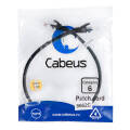 Патч-корд 4 пары, 2хRJ45, 0.5м, Кат.6, UTP, черный, PVC, Cabeus PC-UTP-RJ45-Cat.6-0.5m-BK