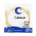 Патч-корд 4 пары, 2хRJ45, 1.5м, Кат.5e, UTP, желтый, LSZH, Cabeus PC-UTP-RJ45-Cat.5e-1.5m-YL-LSZH