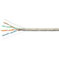 Кабель STP 4 пары, Кат.6a, внутр., 0,57мм, PVC, серый, 305м, Cabeus STP-4P-Cat.6a-SOLID-IN-PVC