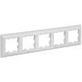 BRITE Рамка 5-местная РУ-5-БрАБ арктический белый/белый IEK