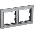 BRITE Рамка 2-местная РУ-2-БрС сталь IEK