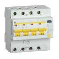 Автомат дифференциальный АД14S 4Р 50А 100мА, IEK MAD13-4-050-C-100