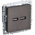 BRITE Розетка USB A+A 5В 3,1А РЮ10-1-БрТБ темная бронза IEK