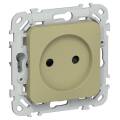 FLITE Розетка без заземления с защитными шторками 10А РСш01-0-ФлО оливковый IEK