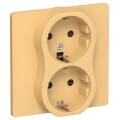 FLITE Розетка 2-местная с заземлением с защитными шторками безвинтовое крепление 16А РСш12-1-К-ФлЗ з