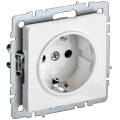 BRITE Розетка 1-местная с заземлением с защитными шторками 16А РС14-1-0-БрБ белый IEK