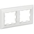 BRITE Рамка 2-местная РУ-2-Бр белый/белый IEK