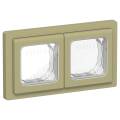 FLITE Рамка 2-местная IP55 Рпро-2-55-ФлО оливковый IEK