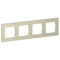 FLITE Рамка 4-местная РУ-4-К-ФлШ шампань IEK