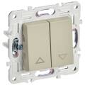 SKANDY Выключатель жалюзи 10А SK-V12B бежевый IEK
