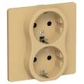 FLITE Розетка 2-местная с заземлением без защитных шторок 16А РС12-0-К-ФлШм шамуа IEK