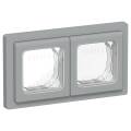 FLITE Рамка 2-местная IP55 Рпро-2-55-ФлС серый IEK