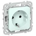 FLITE Розетка с заземлением с защитными шторками безвинтовое крепление 16А РСш11-1-ФлХЛ холодный лед