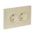 FORTE&PIANO Розетка 2-местная без заземления без защитных шторок безвинтовое крепление 10А FP426 ван