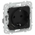 FLITE Розетка 1-местная с заземлением с защитными шторками 16А с USB A+C 20Вт безвинтовое крепление 