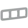 FLITE Рамка 3-местная РУ-3-А-ФлС серый IEK