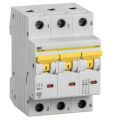 Выключатель автоматический ВА47-60M 3P 16А 6кА х-ка C, IEK MVA31-3-016-C