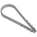 Дюбель-хомут 19х25мм для круглого кабеля нейлон серый (100шт/упак) GENERICA
