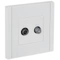 FORTE&PIANO Розетка двойная TV+SAT FP238 белый IEK