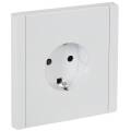 FORTE&PIANO Розетка 1-местная с заземлением с защитными шторками безвинтовое крепление 16А FP213 бел