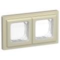FLITE Рамка 2-местная IP55 Рпро-2-55-ФлШ шампань IEK