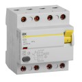 Выключатель дифференциальный ВД1-63 4Р 63А 100мА тип А, IEK MDV11-4-063-100