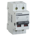 Выключатель нагрузки (мини-рубильник) ВН-32, 2Р, 63А, GENERICA MNV15-2-063
