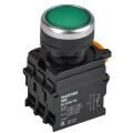 Кнопка с подсветкой d=22мм 1NO+1NC зелёная MASTER IEK