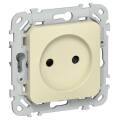 FLITE Розетка без заземления с защитными шторками безвинтовое крепление 10А РСш01-1-ФлН навахо IEK