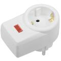 Сетевой фильтр СФ-01 1 место с заземлением 16А/250В белый IEK