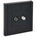 FORTE&PIANO Розетка двойная TV+SAT FP138 черный IEK