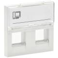 PRIMER Панель лицевая Keystone (2 модуля 2 входа) белая IEK