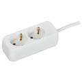 UMA Удлинитель У02 2 места 2P+PE 5м 3х1мм2 10А белый IEK