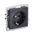 Розетка 1-местная 16А, черная, IEK BR-R11-16-K02