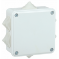 Коробка распаячная для о/п 100х100х45мм IP44, белая,(каб.ввод 6шт), КМ, IEK UKO11-100-100-045-K01-44