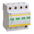 Ограничитель импульсных перенапряжений ОПС1-D 4Р In=5kA Un=230B Im=10kA, IEK MOP20-4-D