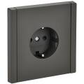 FORTE&PIANO Розетка 1-местная с заземлением с защитными шторками винтовое крепление 16А FP315 серый 