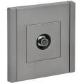 FORTE&PIANO Розетка TV проходная FP529 сталь IEK