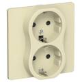 FLITE Розетка 2-местная с заземлением с защитными шторками безвинтовое крепление 16А РСш12-1-К-ФлН н