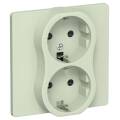 FLITE Розетка 2-местная с заземлением с защитными шторками безвинтовое крепление 16А РСш12-1-К-ФлП п