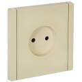 FORTE&PIANO Розетка 1-местная без заземления с защитными шторками винтовое крепление 10А FP417 ванил