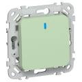 FLITE Выключатель 1-клавишный с индикацией 10А ВС11-1-1-ФлФ фисташковый IEK